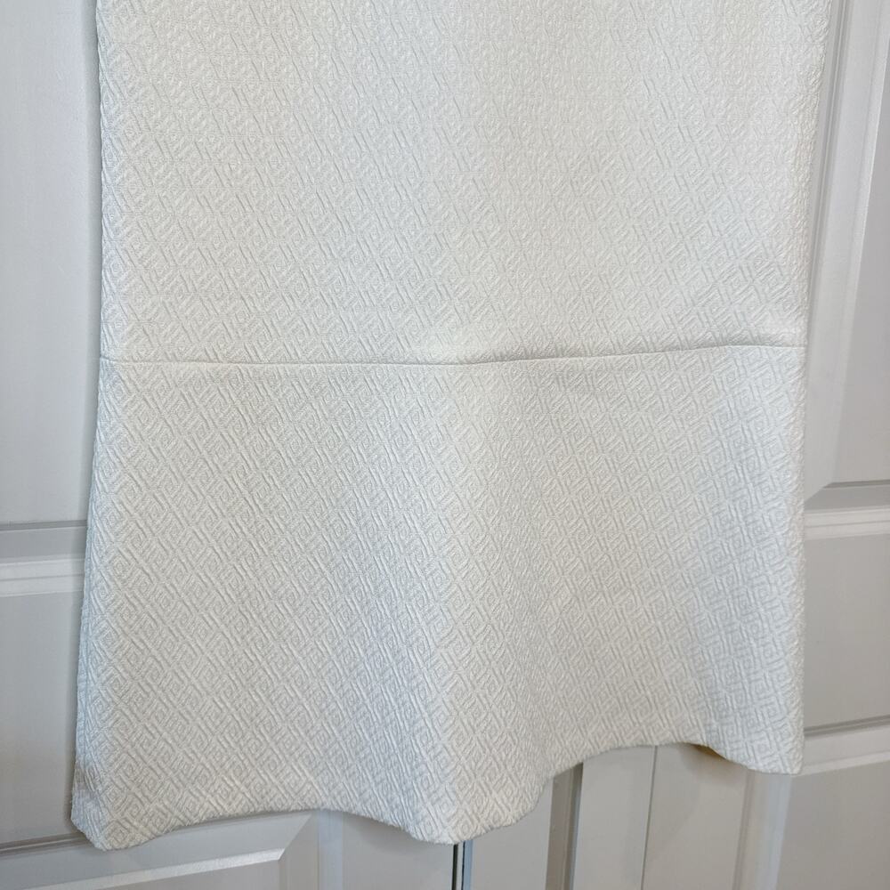 ALICE + OLIVIA Liv Dress White Drop Waist Textured Short Sleeve | 8 - Picture 5 of 11